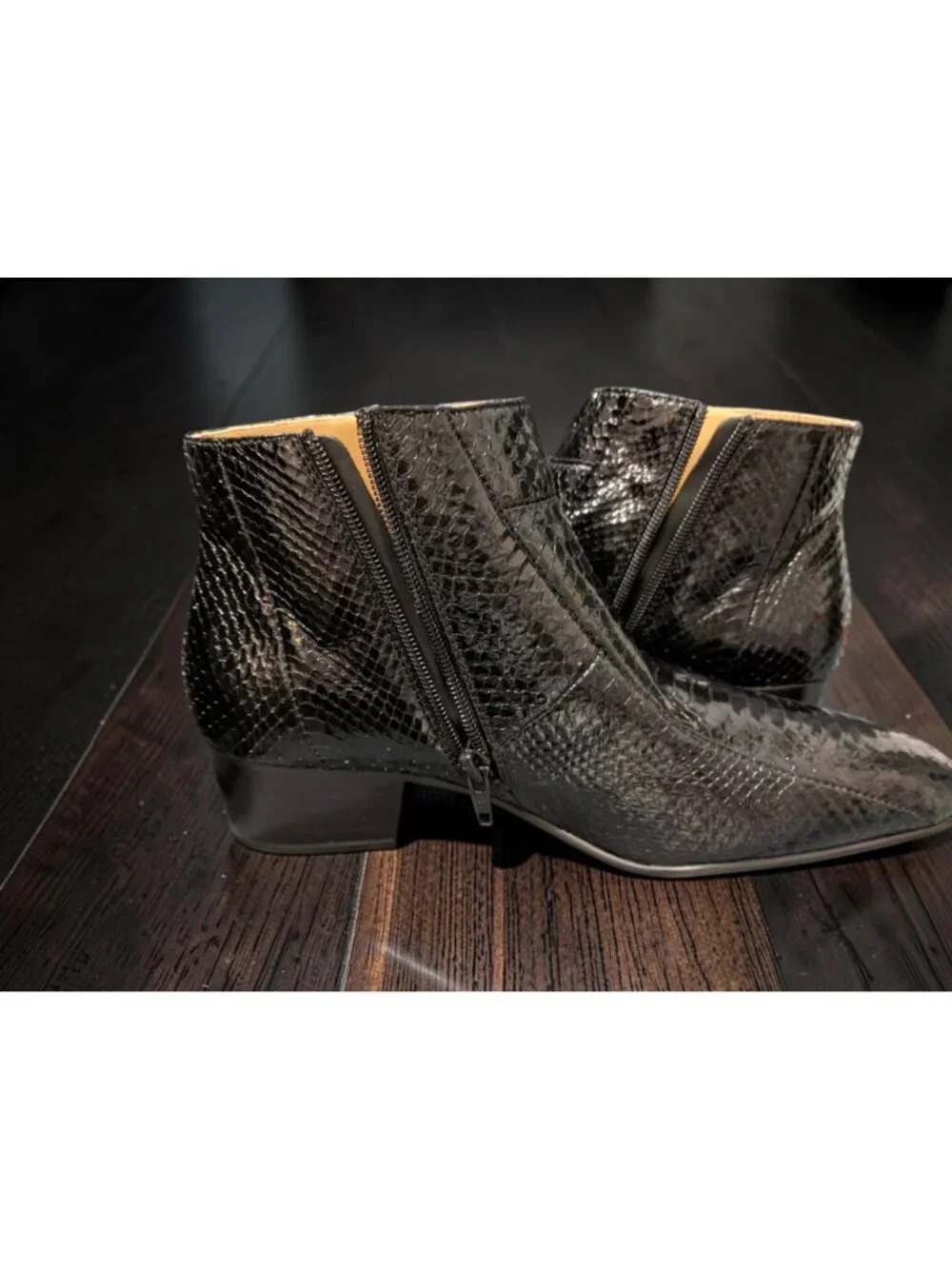 Men's Giorgio Brutini Black Natural Genuine Snakeskin Boots Size 8 NEW IN BOX!!!